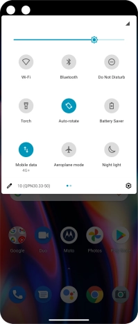 Press the settings icon.