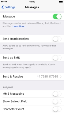 Press the indicator next to 