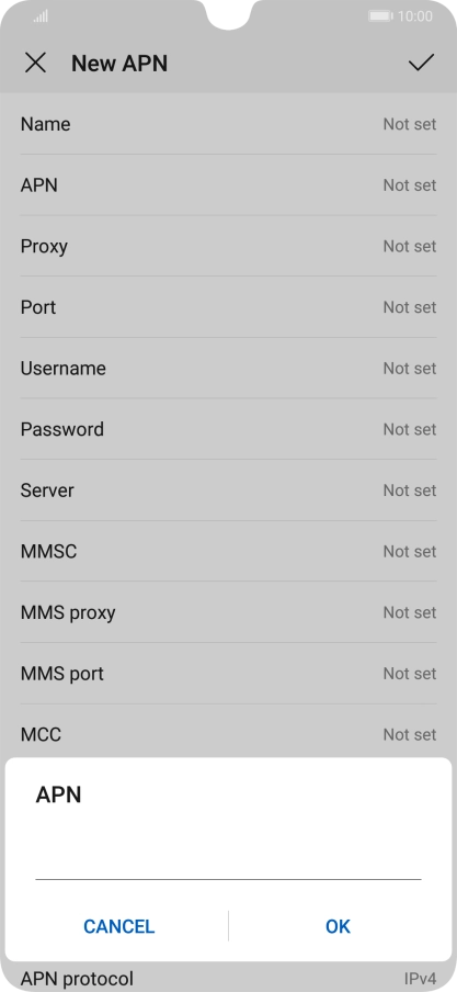 Key in live.vodafone.com and press OK.