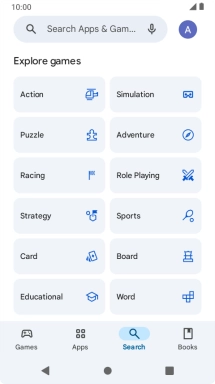Press the search field. Press the search field.