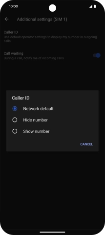 Press Show number to turn on caller identification.