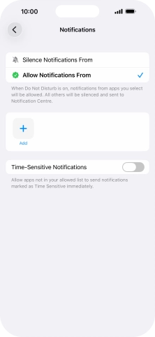 Press the indicator next to 