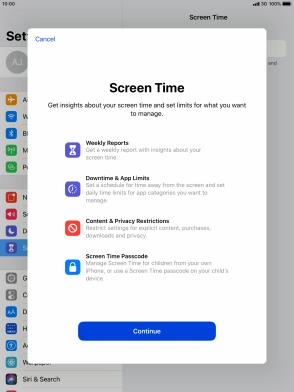 Press Continue. Press Continue.