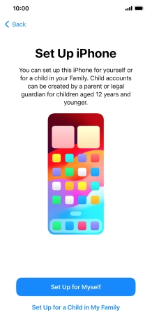 Press Set Up for Myself.