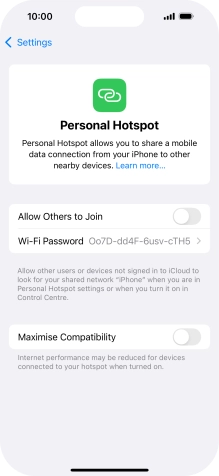 Press Wi-Fi Password and key in the required password.
