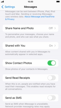 Press the indicator next to 