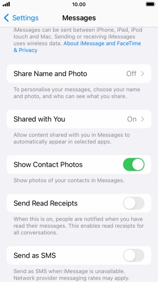 Press the indicator next to 