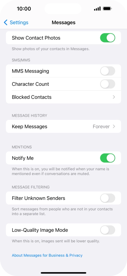 Press the indicator next to 