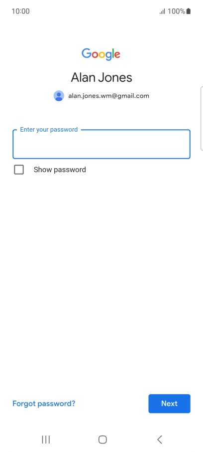 Press the field below 