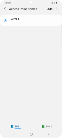 Press the name of the SIM.