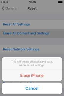Press Erase iPhone.