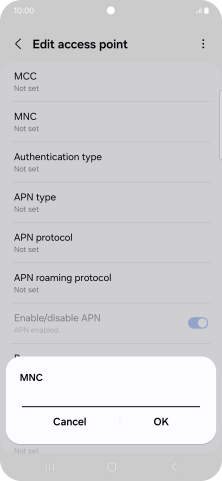Key in 03 and press OK.