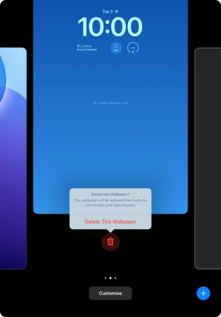 Press Delete This Wallpaper.