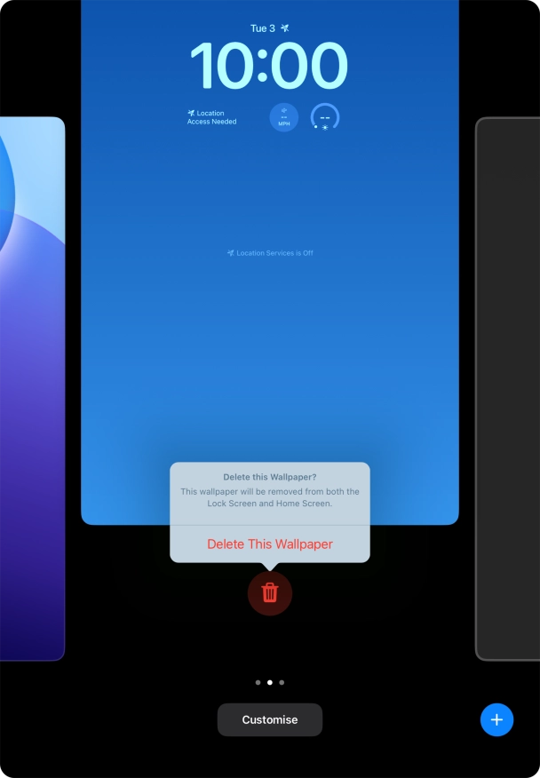 Press Delete This Wallpaper.