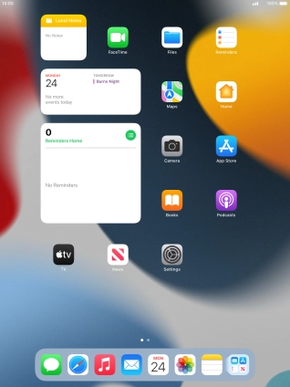 Slide your finger downwards starting from the top right side of the screen.