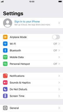 Press Sign in to your iPhone.