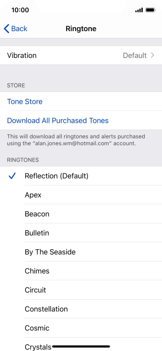 Press the required ring tones to hear them.