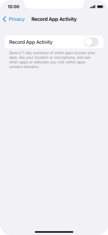 Press the indicator next to 