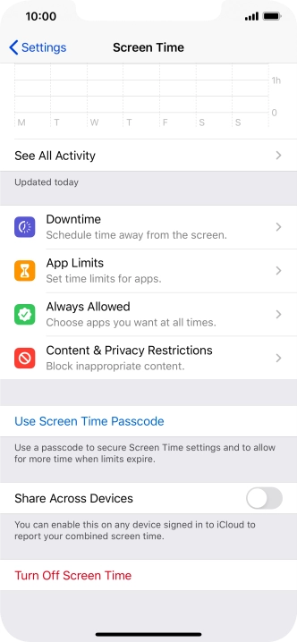 Press the indicator next to 