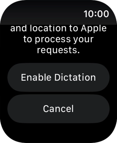 Press Enable Dictation.