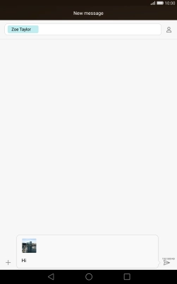 Press the send icon when you've finished your picture message.