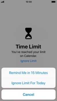 Press the required setting.