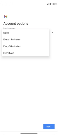 Press the required setting.