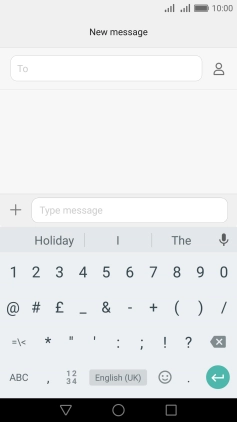 Press the required numbers and symbols.
