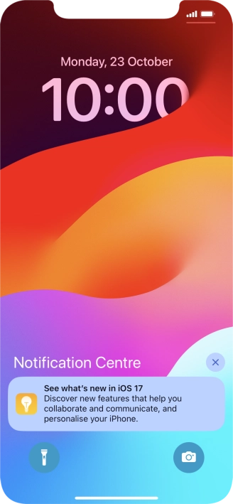 Press the required notification and follow the instructions on the screen to use the selected function.
