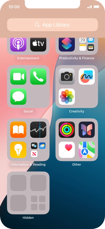 The app is now placed in the Hidden folder in the App Library.