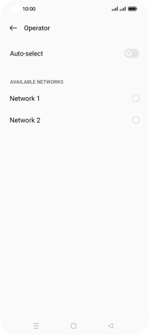 Press the required network.
