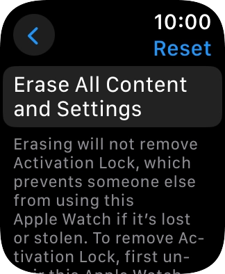 Press Erase All Content and Settings. Press Erase All Content and Settings.