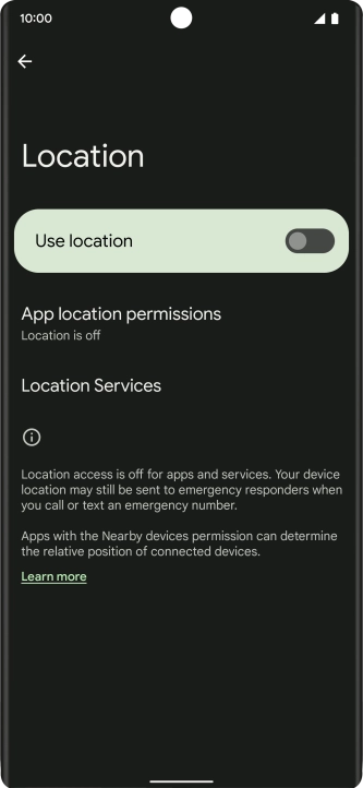Press the indicator next to 