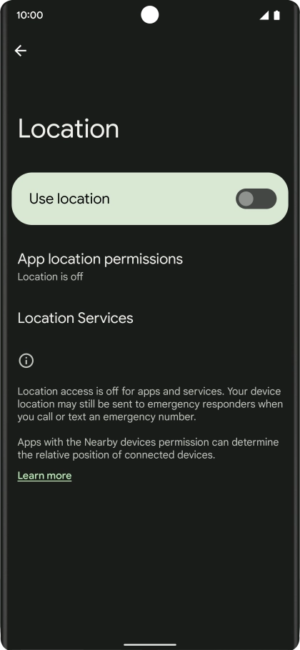 Press the indicator next to 