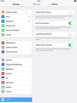 Press the indicator next to 