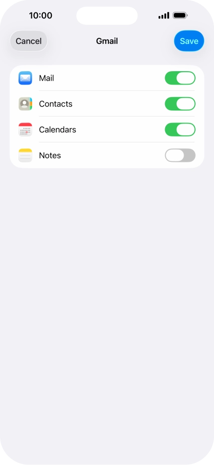 If this screen is displayed, you email account has been recognised and set up automatically. Follow the instructions on the screen to key in more information and finish setting up your email account.