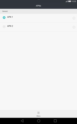 Press the field next to the data connection to activate it.