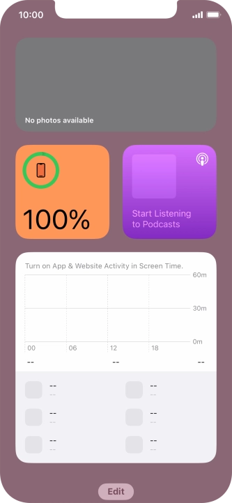 Slide your finger upwards on the screen.