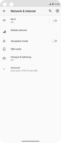 Press Mobile network.