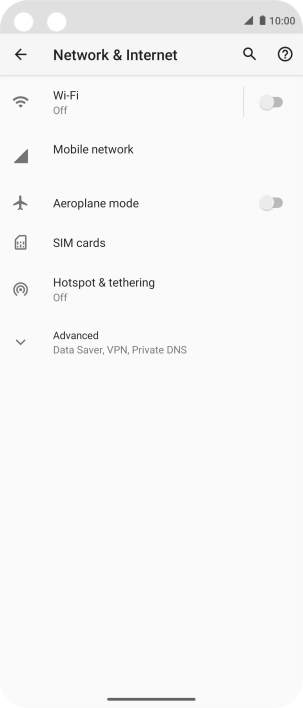 Press Mobile network.