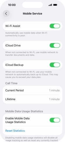 Press the indicator next to 