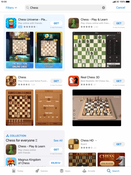 Press the required app.