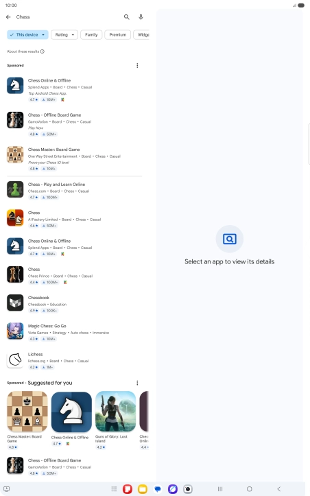 Press the required app.