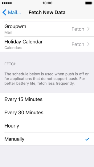 If you turn off the function, press the required setting.