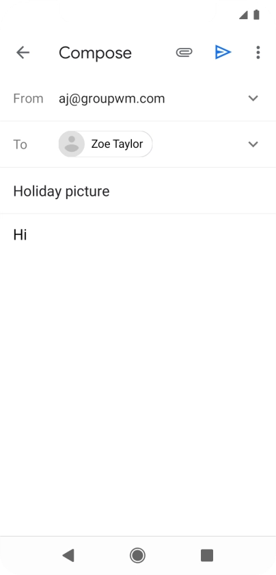 Press the attachment icon.