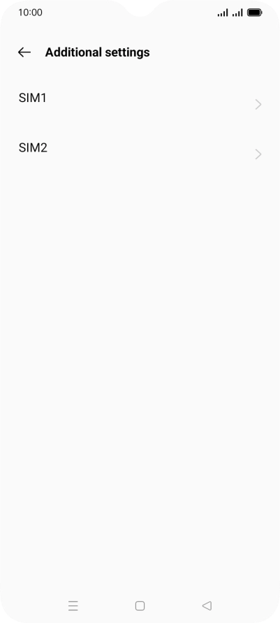 Press the name of the SIM.