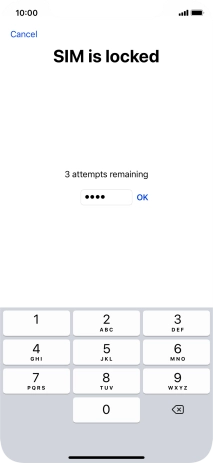 If your SIM is locked, key in your PIN and press OK.