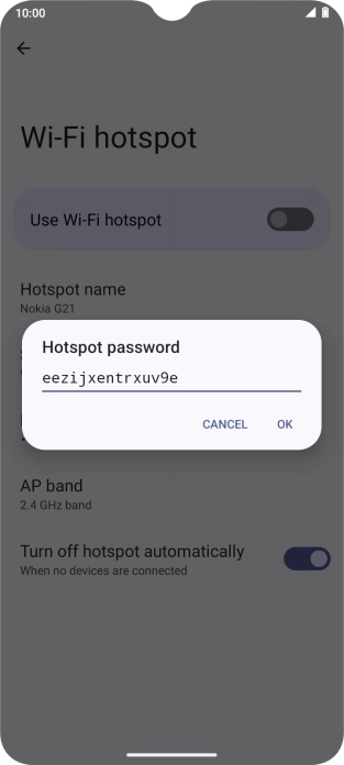 Key in the required password and press OK.