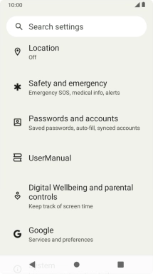Press Passwords and accounts.