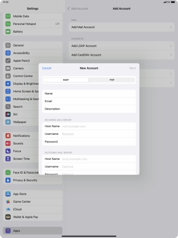 Press IMAP. Press IMAP.